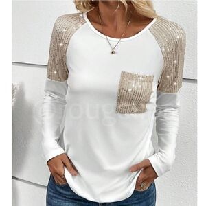 NWT  sequined Long sleeve t shirt size 10